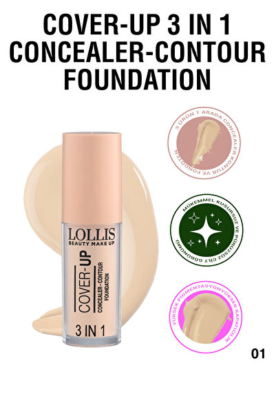 Lollis Cover - Up 3 In 1 Concealer Contour Foundation/ Cover - Up 3 ü 1 arada...