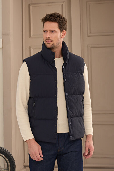 Danger Унісекс надувний жилет з наповнювачем, темно-синій