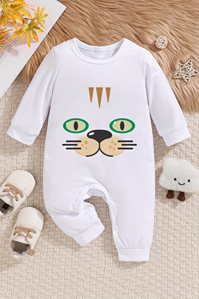 ADABEBEK Soft Style Cat Printed Baby Jumpsuit - 20221