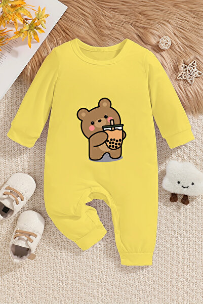 ADABEBEK Teddy Bear Printed Cute Cookie Jumpsuit - 22008