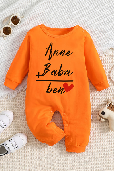 ADABEBEK رومبير مطبوع عليه عبارة "أنا" للأم والطفل - 22013