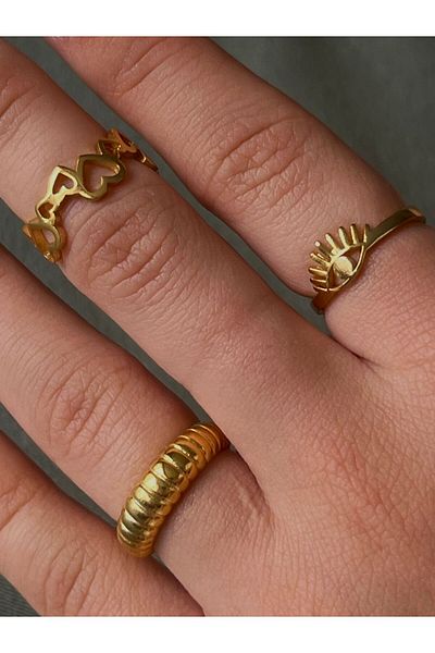 Balloon Jewelry Vintage Set of 3 Rings Adjustable