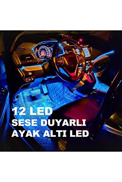 poyoto HYUNDAİ ACCENT BLUE 12 Ledli RGB Işıklı Kumandalı Sese Duyarlı 4"lü Ay...