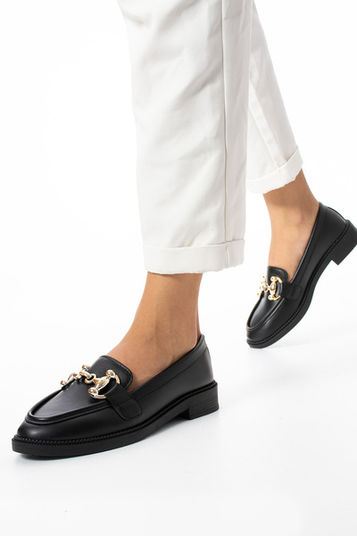 Neva'nın Butiği Дамски ежедневни мокасини с тънка подметка и катарама Princess Buckle