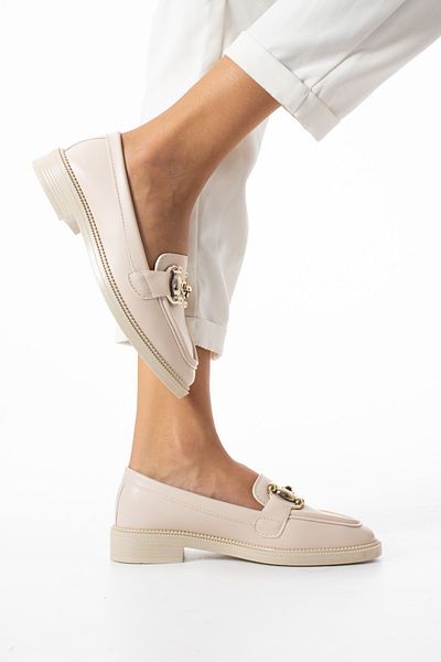 Neva'nın Butiği Γυναικείο Casual Loafer - Λεπτή σόλα, Παπούτσια Princess Buckle