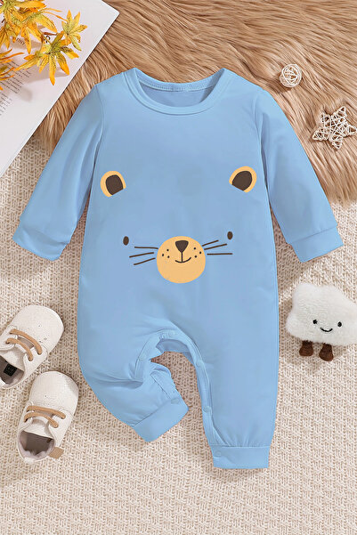 ADABEBEK Sevimli Dost Baskılı Cool Bebek Tulumu 22018