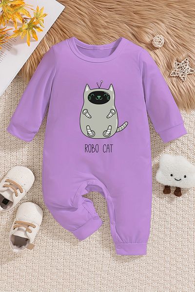 ADABEBEK بذلة أطفال منقوشة من Robo Cat - 22208