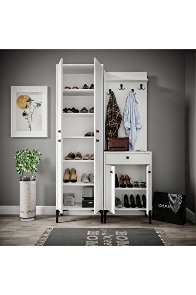 VENATTO Paris Portmanto/vestiyer /ayakkabılık R:beyaz (%100MDF)