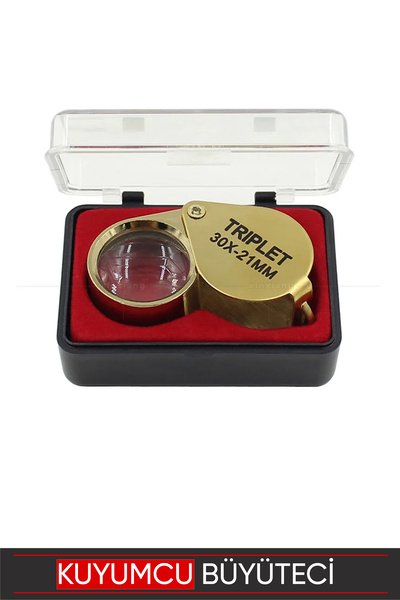 Dytac Lupu de bijutier din metal auriu - 30x-21mm