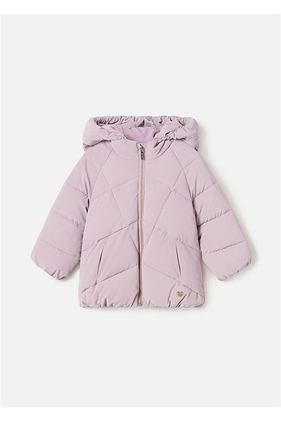 MAYORAL Powder Pink Baby Girl Puffer Jacket - 2482