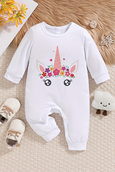 ADABEBEK Cute Unicorn Printed Soft Baby Romper 20287