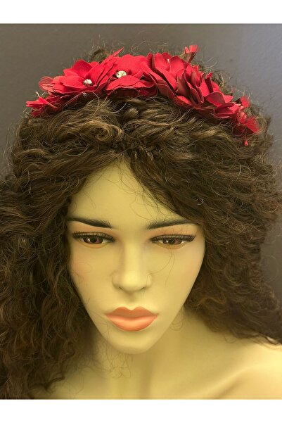 Gönülden Tasarım Accesoriu de păr cu 3 trandafiri roșii