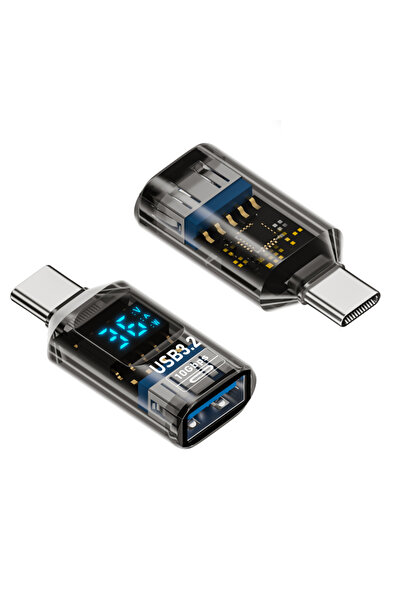 LivX Revolution Type C to USB 3.2 Dönüştürücü 36W 10Gbps Veri Transferi Dijital Ekran OTGGM