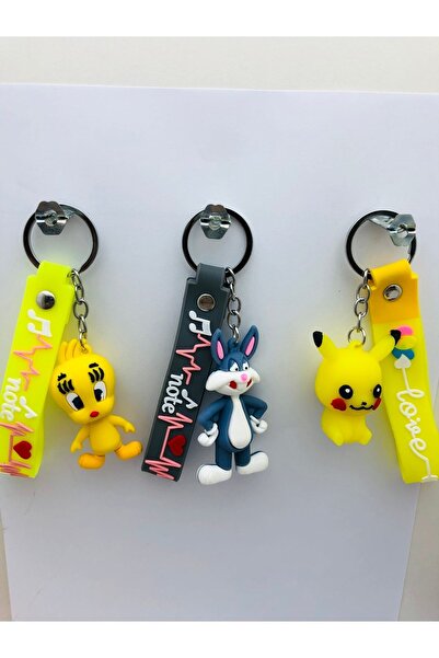 Shem Pikachu,tweety,bugs Bunny Anahtarlık Oyuncak Ve Çanta Aksesuarı