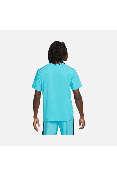 Nike Dri-Fit UV Hyverse Versatile Fitness Training Short-Sleeve Blue Men's T-Shirt DV9839-416