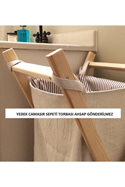 meditroia Yedek Çamaşır Torbası Ahşap Kısmı Gönderilmez