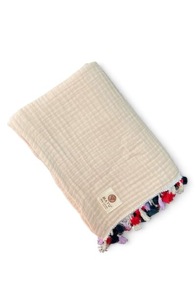 Mayu Baby Collection 4 Katlı Müslin %100 Organik Peştamal-Plaj Havlusu-Banyo ...