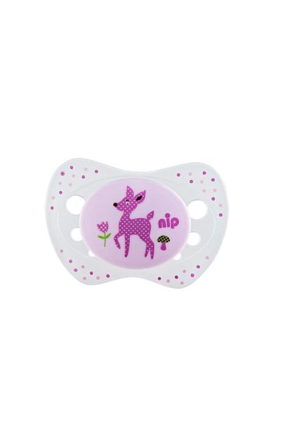Nip Baby Girl White 2-Piece Life Silicone Pacifier