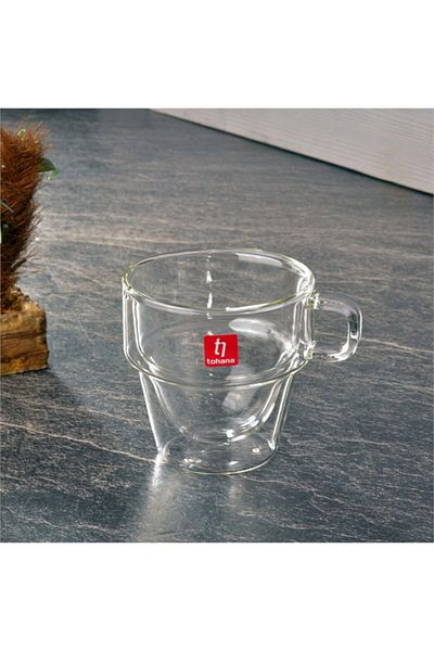 SİHİRLİ AYAKLAR Modern Design - Double Wall Glass Cup Mug