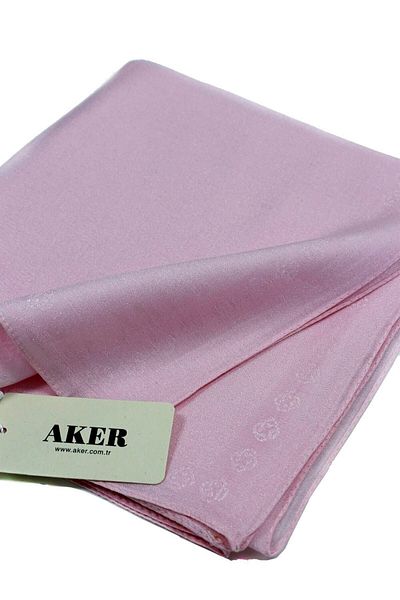 Aker Eșarfă cu monogramă cu sclipici - Culoare uni - 1040200 -393 - Roz deschis