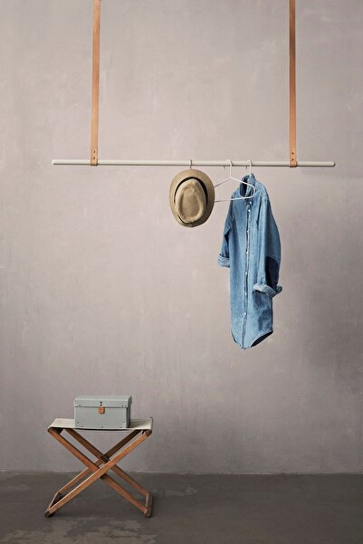 Bundera Deri Açık Elbise Dolabı Eşek Kıyafet Askısı Ve Giyinme Odası Düzenleyici Askılık