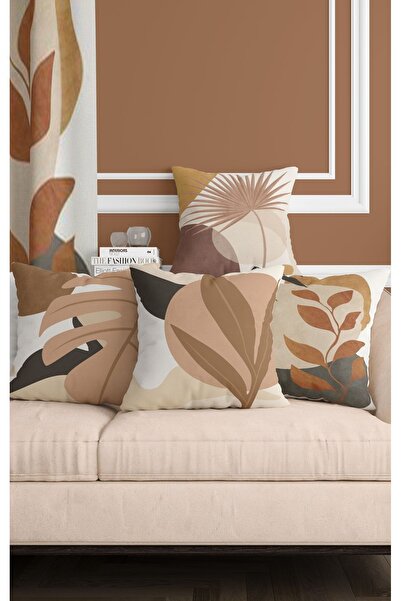 ALAMODECOR Smeđi list Sa deznom digitalna torbica sa čičak trakom Štampano 4-...