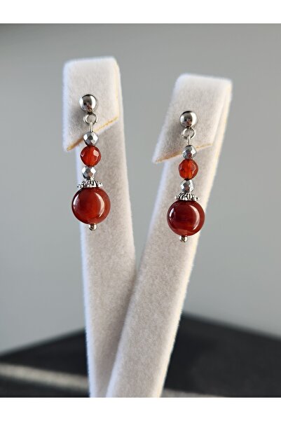 Home Doğaltaş Akik Taşı Sallantılı Çelik Küpe