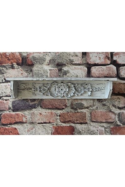 Neiwel Vintage Duen Eskitme Beyaz Ahşap Raf