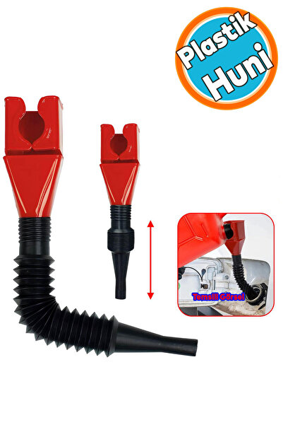 NZB Plastik Bidon Ağzı Akrobat Huni Mazot Sıvı Yağ Benzin Su Pratik Boşaltma Körüklü Oynar Uçlu