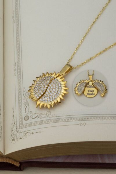 Silvano Jewelry 925 Ayar Gümüş Isimli Açılan Güneş Kolye
