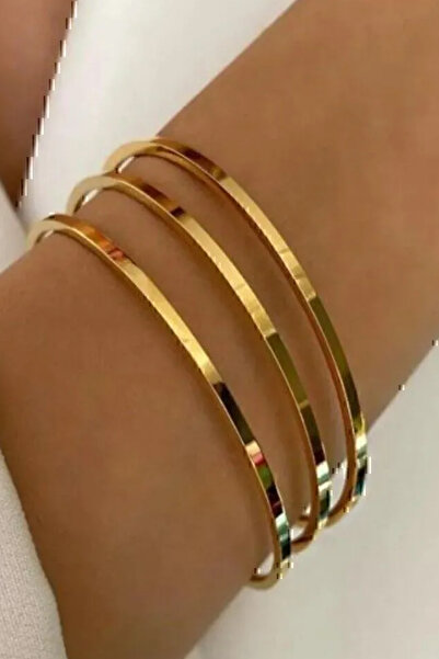 Fubena سوار Ajda النحيف للنساء من الفولاذ المقاوم للصدأ 316L - مجموعة من 3 قطع