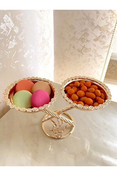 İmren Collection Japon Gülü 2'li Gold Çerezlik Sunumluk 1 Adet