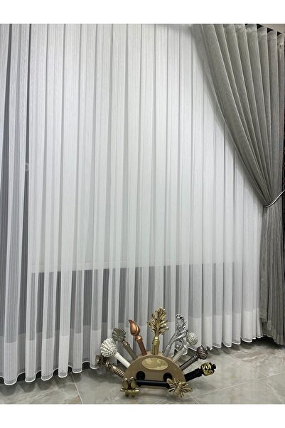 AleynaHome Φυσικό περίγραμμα - Κουρτίνα από τούλι που δεν ζητάται, στενή πιέτα