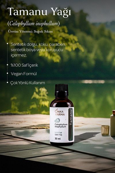 OnkaFarma Onka Farma - 100% Natural Tamanu Oil, Pure Cold Pressed - 30 ml