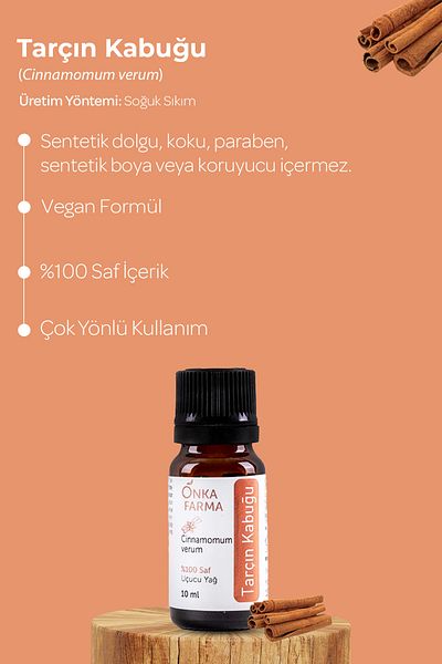 OnkaFarma Onka Farma Cinnamon Peel Oil - 100% Natural and Pure, Additive-Free Essential - 10 ml