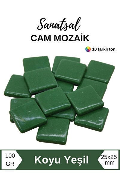 Sanatsal Mozaik Sanatsal Cam Mozaik Taşı (25x25mm 100gr)