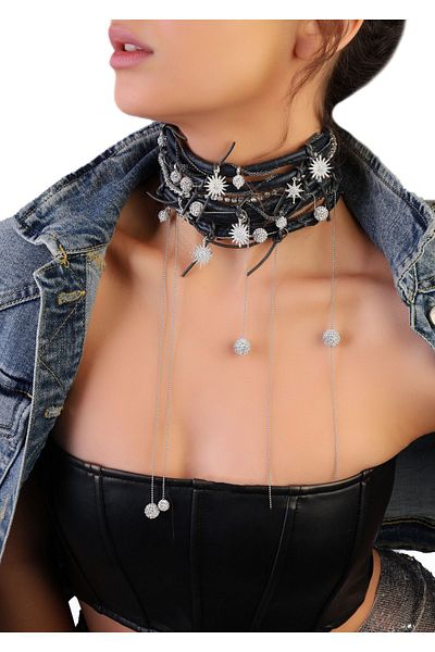 Bayemeyc Black Leggero Leather Necklace