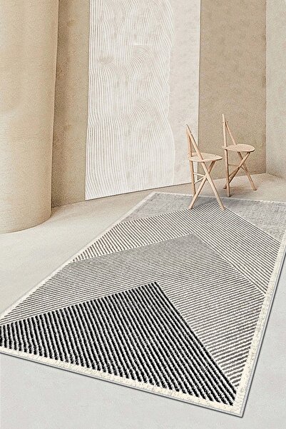 Lavita Home Makinede yıkanabilir kaymaz taban leke tutmaz bej mutfak halısı s...