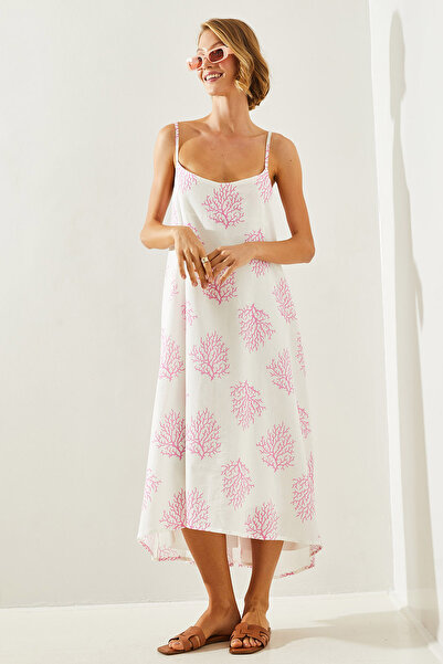 Bianco Lucci Dámské šaty se vzorem – podšité a tenká ramínka 5961 60251686