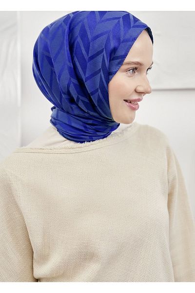 ARMANDA SEMAZADE ZIKZAK PATTERN SAX BLUE SHAL