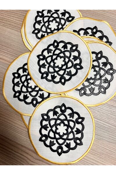 Nakışkonsept 6 штук коктейльних серветок з геометричним візерунком