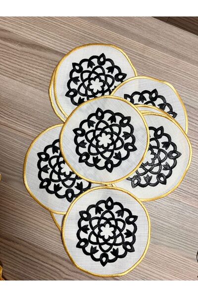 Nakışkonsept 6 штук коктейльних серветок з геометричним візерунком