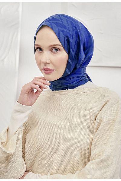 ARMANDA SEMAZADE ZIKZAK PATTERN SAX BLUE SHAL