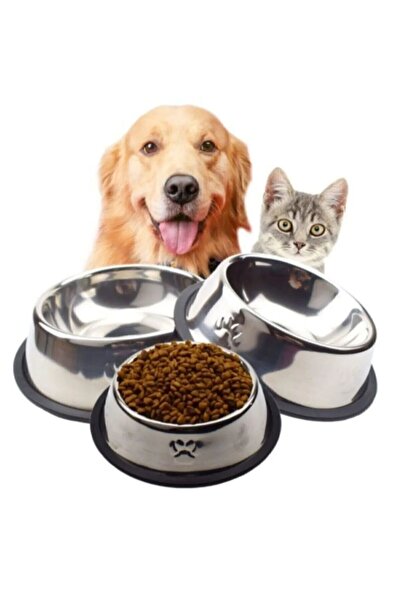 mywarehouse 18 Cm Paslanmaz Çelik Evcil Hayvan Kedi Köpek Mama Kabı