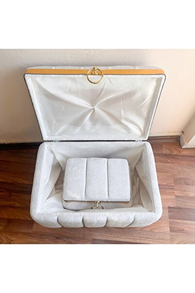 BERRAK ÇEYİZ Gold Şeritli ikili Çeyiz Sandığı