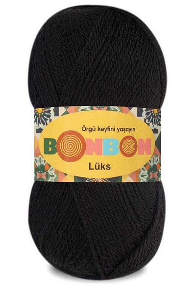 NAKO Bonbon Luxury Knitting String 1 Τεμάχιο Μαύρο 98206