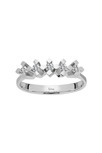 Sirius Pırlanta F Renk 0,22 Karat Pırlanta 5 Taş Yüzük
