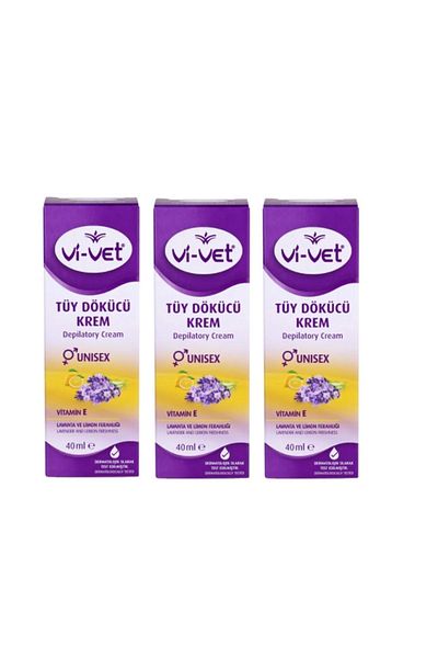 Vi-vet Unisex Cream Hair Remover - 40ml x 3 Pieces