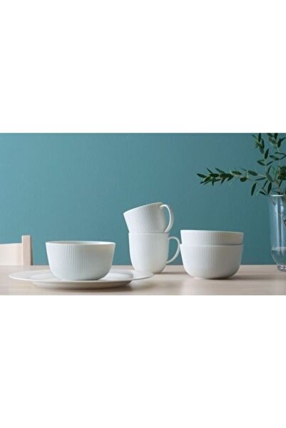 Buds and Birds White Mug Cup Feldspar Porcelain Ikea 1 Piece Volume: 31 Cl Height: 9 Cm