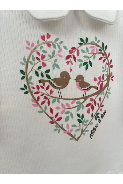 MBK GARDEN 0-3 Months and 3-6 Months Baby Girl Outfit - 100% Cotton, Bird Patterned Set